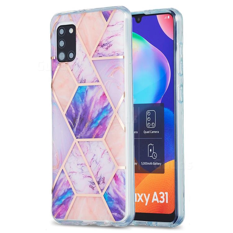 Purple Dream Marble Pattern Galvanized Electroplating Protective Case Cover for Samsung Galaxy A31