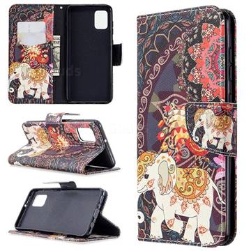 Totem Flower Elephant Leather Wallet Case for Samsung Galaxy A31