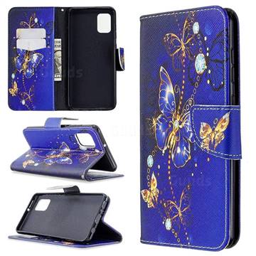 Purple Butterfly Leather Wallet Case for Samsung Galaxy A31