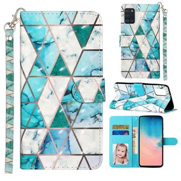 Stitching Marble 3D Leather Phone Holster Wallet Case for Samsung Galaxy A31