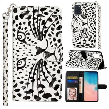 Leopard Panther 3D Leather Phone Holster Wallet Case for Samsung Galaxy A31