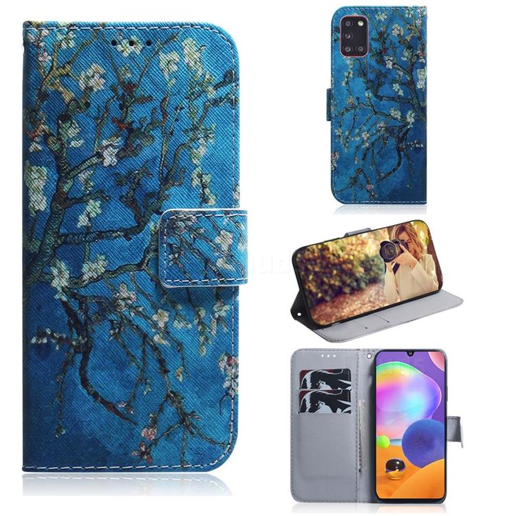 Apricot Tree PU Leather Wallet Case for Samsung Galaxy A31