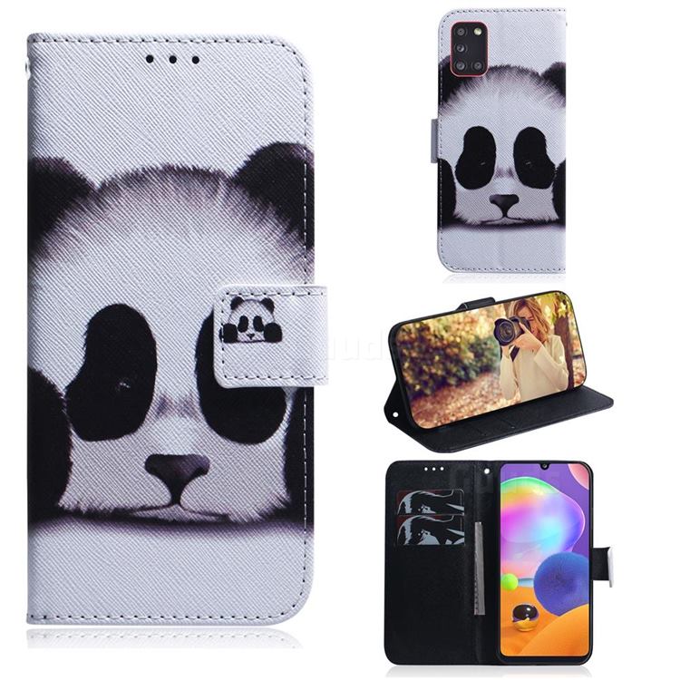Sleeping Panda PU Leather Wallet Case for Samsung Galaxy A31