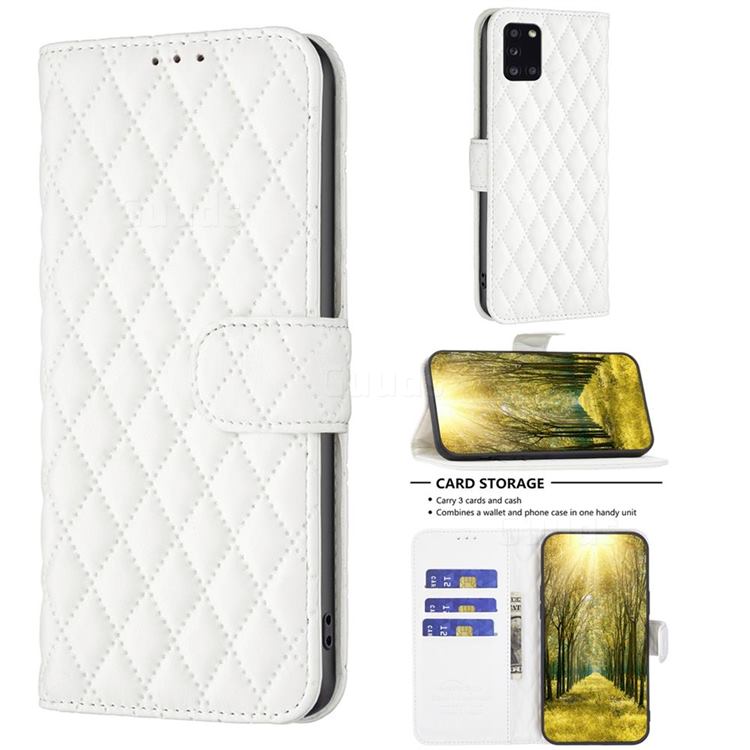 Binfen Color BF-14 Fragrance Protective Wallet Flip Cover for Samsung Galaxy A31 - White
