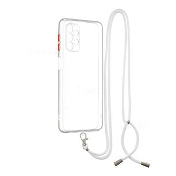 Necklace Cross-body Lanyard Strap Cord Phone Case Cover for Samsung Galaxy A32 5G - Transparent