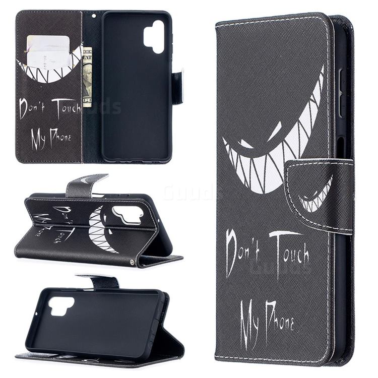 Crooked Grin Leather Wallet Case for Samsung Galaxy A32 5G