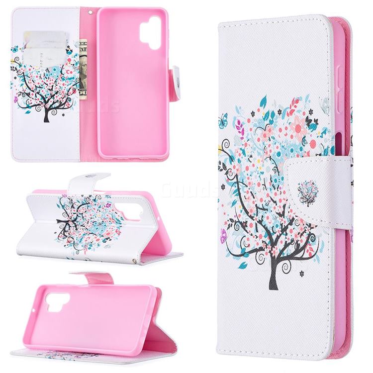 Colorful Tree Leather Wallet Case for Samsung Galaxy A32 5G