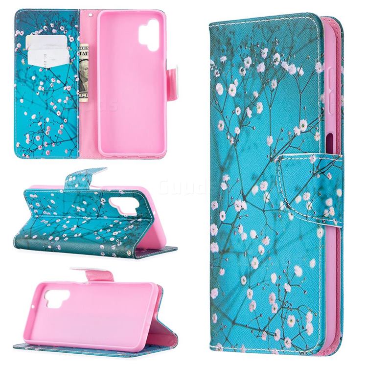 Blue Plum Leather Wallet Case for Samsung Galaxy A32 5G