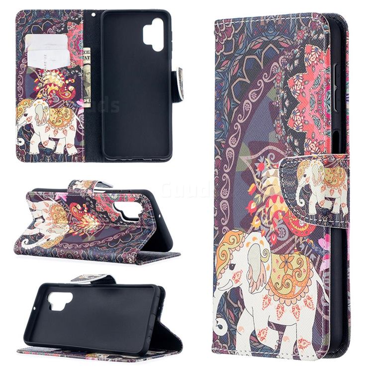 Totem Flower Elephant Leather Wallet Case for Samsung Galaxy A32 5G