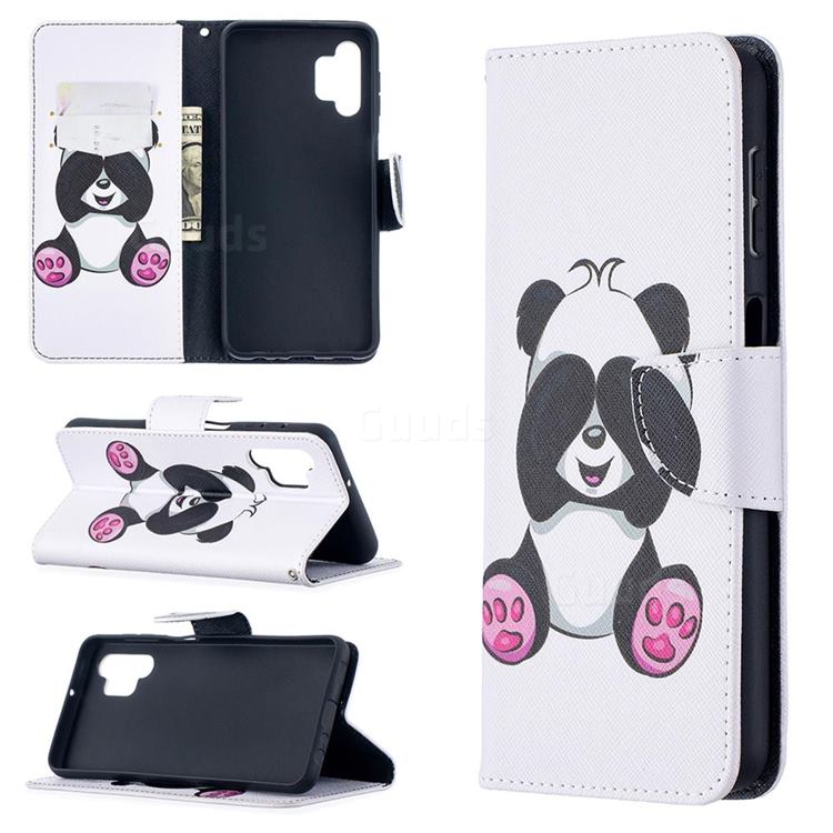 Lovely Panda Leather Wallet Case for Samsung Galaxy A32 5G