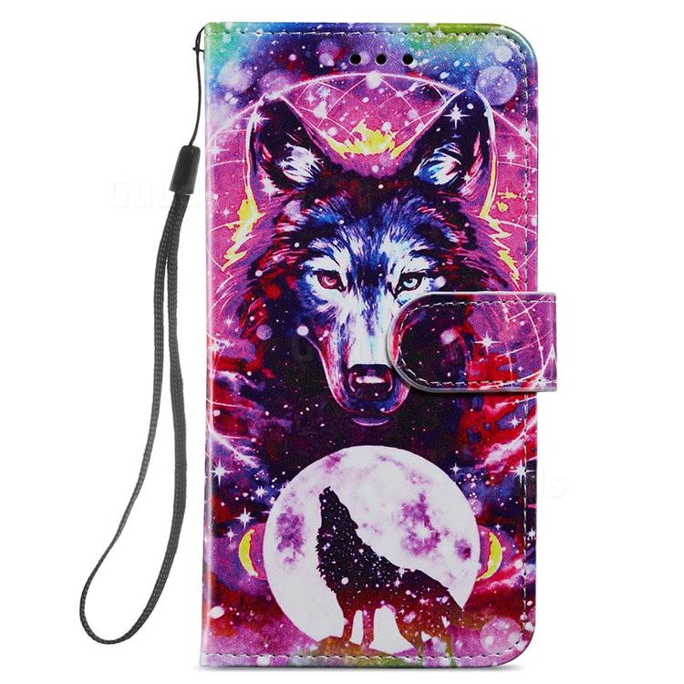 Wolf Totem Smooth Leather Phone Wallet Case for Samsung Galaxy A32 5G