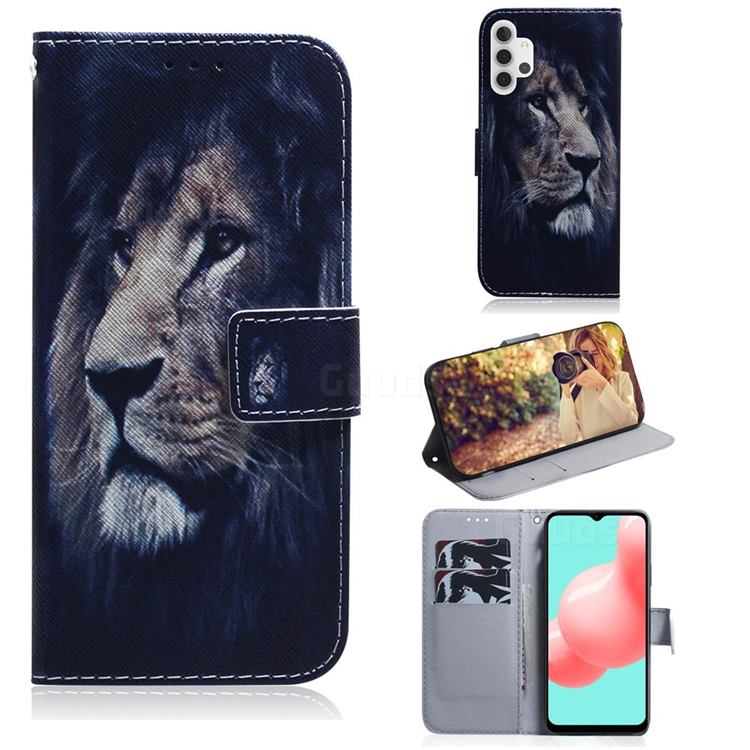Lion Face PU Leather Wallet Case for Samsung Galaxy A32 5G