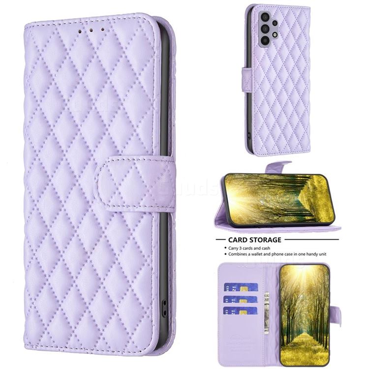 Binfen Color BF-14 Fragrance Protective Wallet Flip Cover for Samsung Galaxy A32 5G - Purple