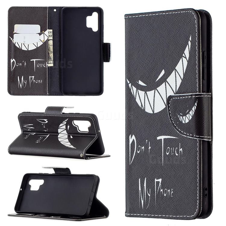 Crooked Grin Leather Wallet Case for Samsung Galaxy A32 4G