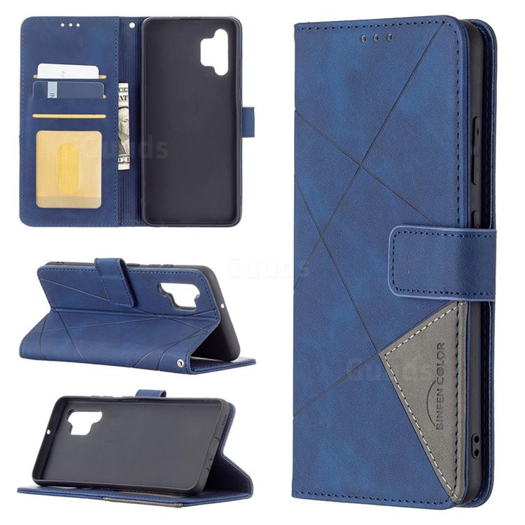 Binfen Color BF05 Prismatic Slim Wallet Flip Cover for Samsung Galaxy A32 4G - Blue