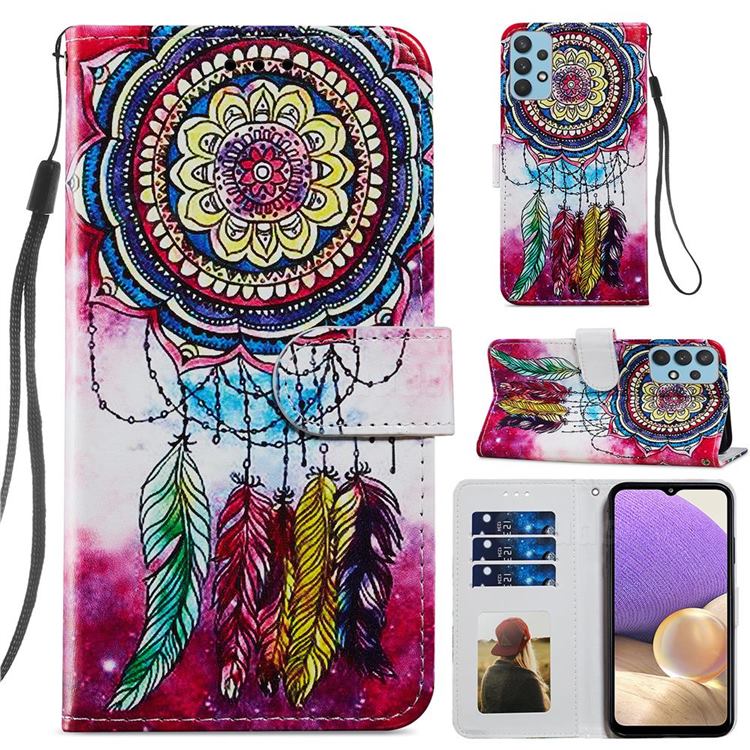 Dreamcatcher Smooth Leather Phone Wallet Case for Samsung Galaxy A32 4G