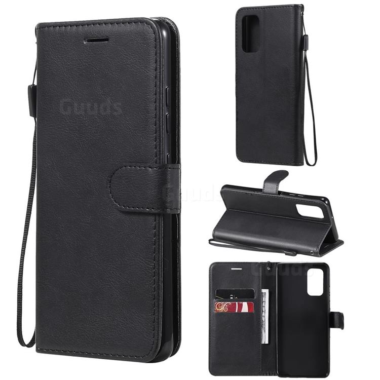 Retro Greek Classic Smooth PU Leather Wallet Phone Case for Samsung Galaxy A32 4G - Black