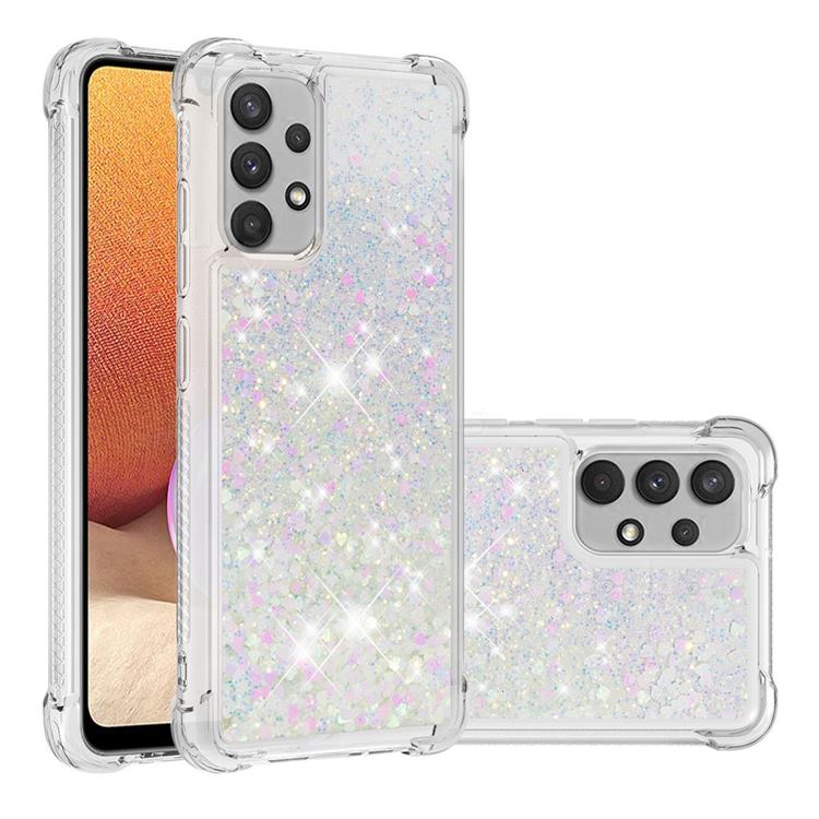 Dynamic Liquid Glitter Sand Quicksand Star TPU Case for Samsung Galaxy A32 4G - Pink