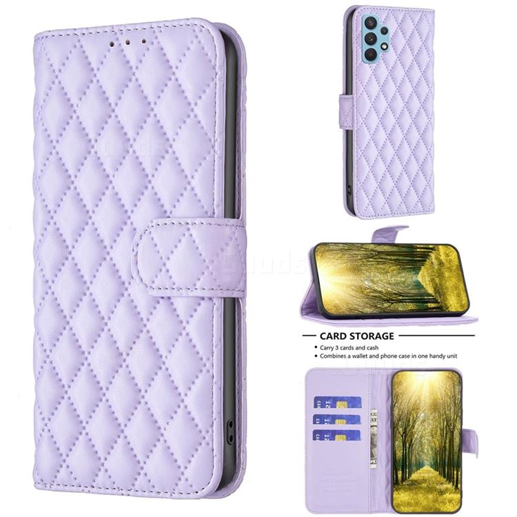 Binfen Color BF-14 Fragrance Protective Wallet Flip Cover for Samsung Galaxy A32 4G - Purple