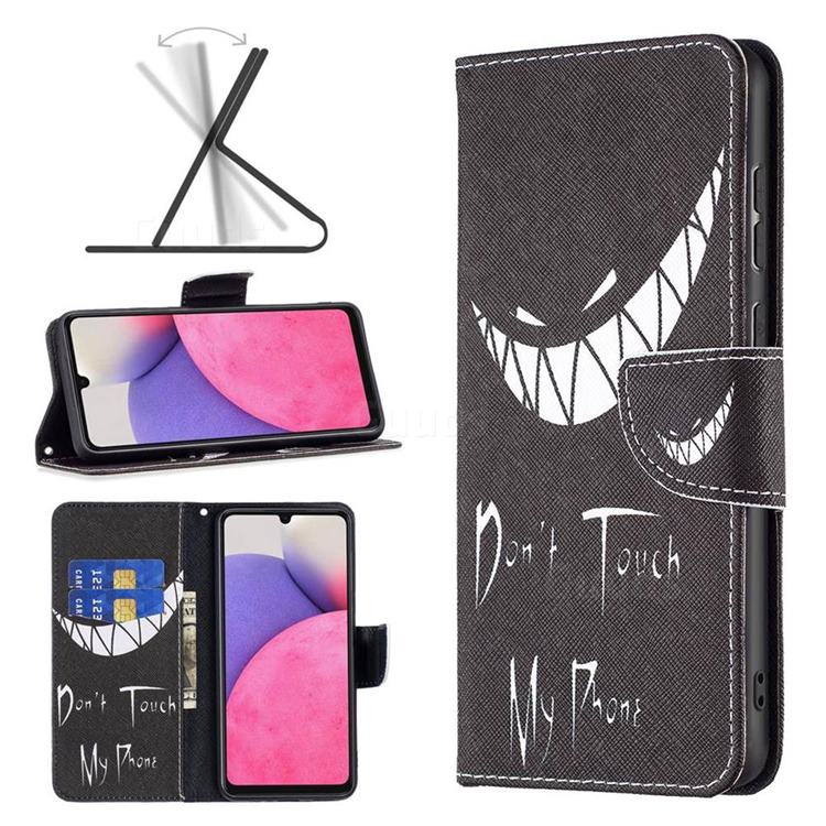 Crooked Grin Leather Wallet Case for Samsung Galaxy A33 5G