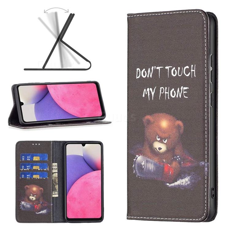 Chainsaw Bear Slim Magnetic Attraction Wallet Flip Cover for Samsung Galaxy A33 5G