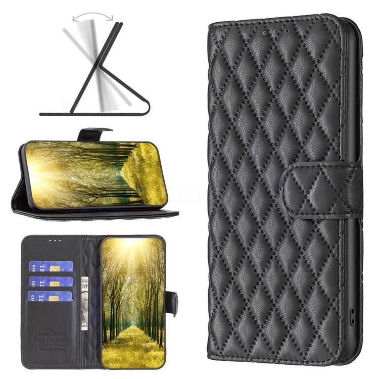 Binfen Color BF-14 Fragrance Protective Wallet Flip Cover for Samsung Galaxy A34 5G - Black