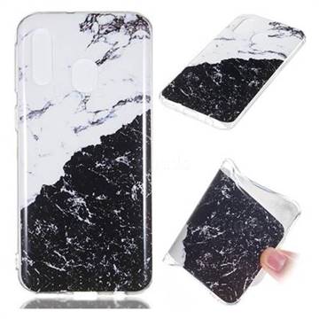 Black and White Soft TPU Marble Pattern Phone Case for Samsung Galaxy A40