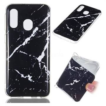 Black Rough white Soft TPU Marble Pattern Phone Case for Samsung Galaxy A40