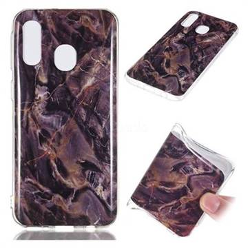 Brown Soft TPU Marble Pattern Phone Case for Samsung Galaxy A40