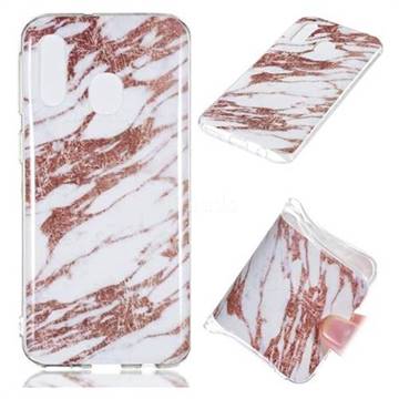 Rose Gold Grain Soft TPU Marble Pattern Phone Case for Samsung Galaxy A40