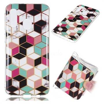 Three-dimensional Square Soft TPU Marble Pattern Phone Case for Samsung Galaxy A40