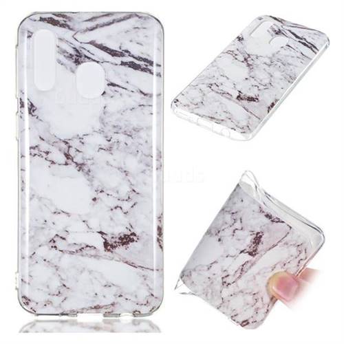 White Soft TPU Marble Pattern Case for Samsung Galaxy A40