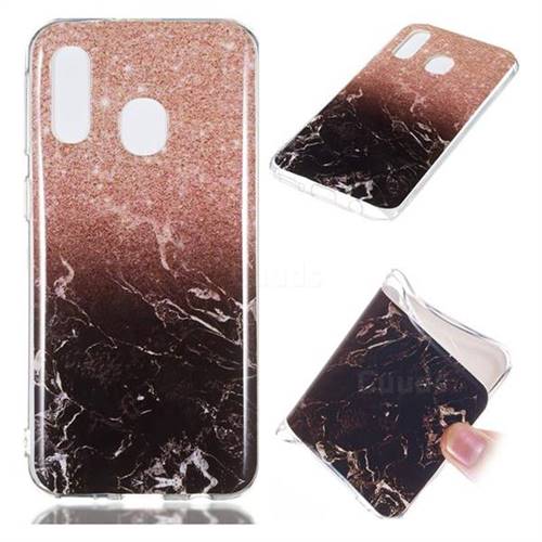 Glittering Rose Black Soft TPU Marble Pattern Case for Samsung Galaxy A40
