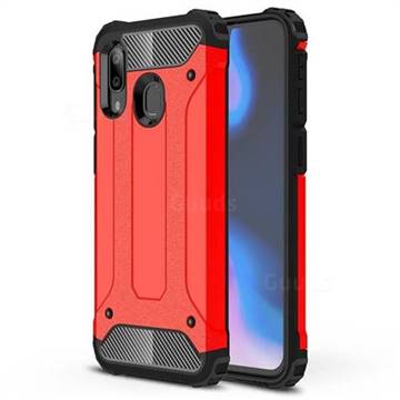 King Kong Armor Premium Shockproof Dual Layer Rugged Hard Cover for Samsung Galaxy A40 - Big Red