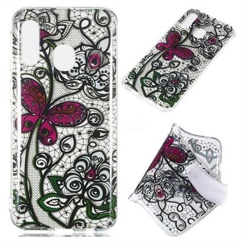 Butterfly Flowers Super Clear Soft TPU Back Cover for Samsung Galaxy A40