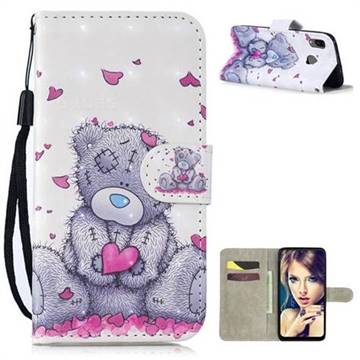 Love Panda 3D Painted Leather Wallet Phone Case for Samsung Galaxy A40
