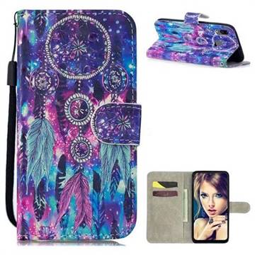 Star Wind Chimes 3D Painted Leather Wallet Phone Case for Samsung Galaxy A40