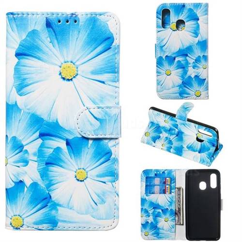 Orchid Flower PU Leather Wallet Case for Samsung Galaxy A40