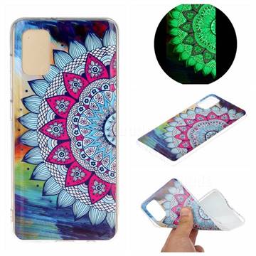 Colorful Sun Flower Noctilucent Soft TPU Back Cover for Samsung Galaxy A41
