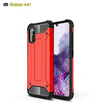 King Kong Armor Premium Shockproof Dual Layer Rugged Hard Cover for Samsung Galaxy A41 - Big Red