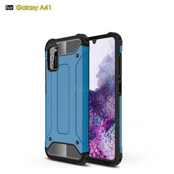 King Kong Armor Premium Shockproof Dual Layer Rugged Hard Cover for Samsung Galaxy A41 - Sky Blue