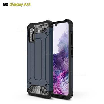 King Kong Armor Premium Shockproof Dual Layer Rugged Hard Cover for Samsung Galaxy A41 - Navy