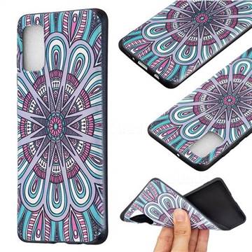 Mandala 3D Embossed Relief Black Soft Back Cover for Samsung Galaxy A41