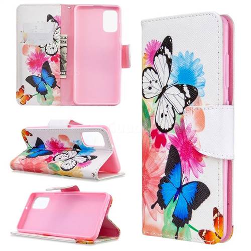 Vivid Flying Butterflies Leather Wallet Case for Samsung Galaxy A41
