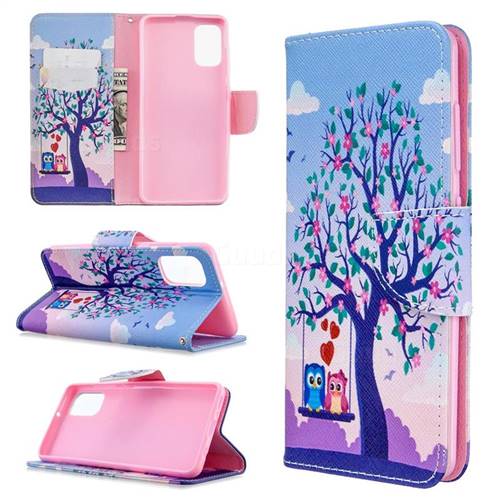 Tree and Owls Leather Wallet Case for Samsung Galaxy A41