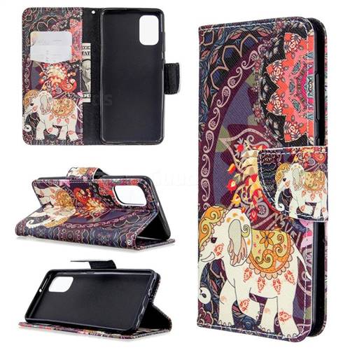 Totem Flower Elephant Leather Wallet Case for Samsung Galaxy A41