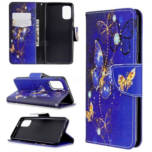 Purple Butterfly Leather Wallet Case for Samsung Galaxy A41