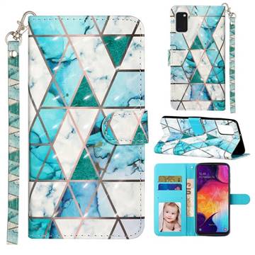 Stitching Marble 3D Leather Phone Holster Wallet Case for Samsung Galaxy A41