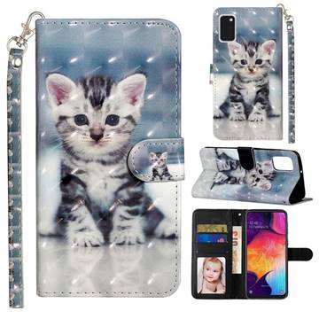 Kitten Cat 3D Leather Phone Holster Wallet Case for Samsung Galaxy A41