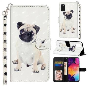 Pug Dog 3D Leather Phone Holster Wallet Case for Samsung Galaxy A41